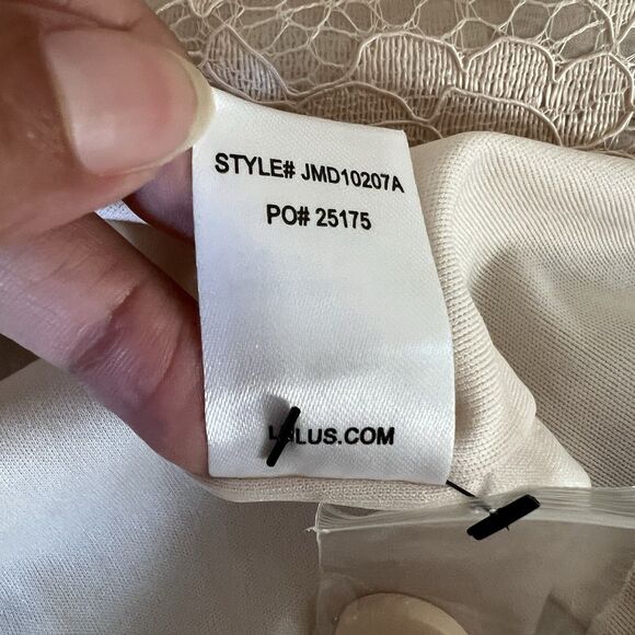 Lulus Double Breasted Dress Size Small Beige Ronan Lace Mini‎ Cocktails Party - Picture 10 of 10